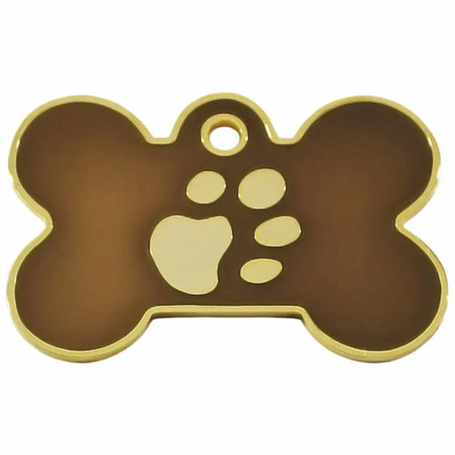 Identification plate Imarc Bone Brown Golden - Домашни Животни<<<Дом Градина<<<BigBuy&&&Пътуване и разходки<<<Домашни