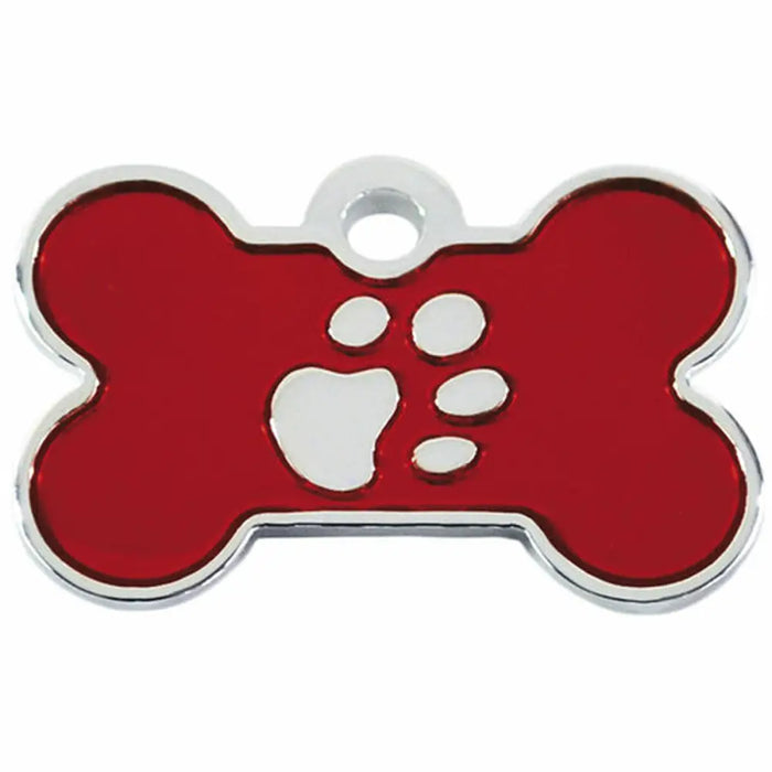 Identification plate Imarc Bone Red Silver - Домашни Животни<<<Дом Градина<<<BigBuy&&&Пътуване и разходки<<<Домашни
