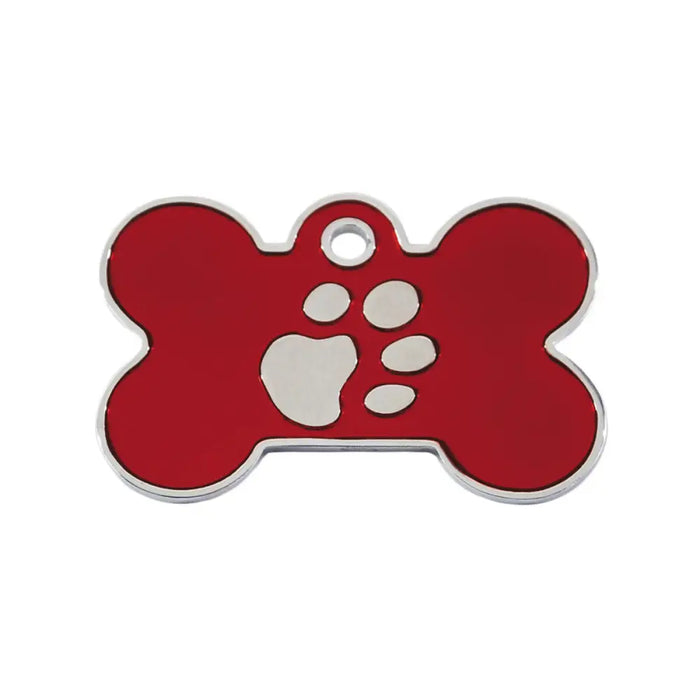 Identification plate Imarc Bone Red Silver - Домашни Животни<<<Дом Градина<<<BigBuy&&&Пътуване и разходки<<<Домашни