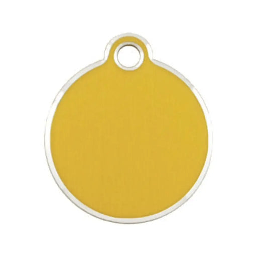 Identification plate Imarc Circle Yellow Golden - Домашни Животни<<<Дом Градина<<<BigBuy&&&Пътуване и