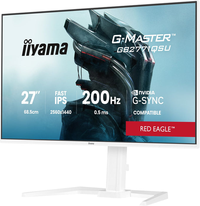 iiyama G-MASTER GB2771QSU-W1 computer monitor 68.6 cm (27") 2560 x 1440 pixels Wide Quad HD White