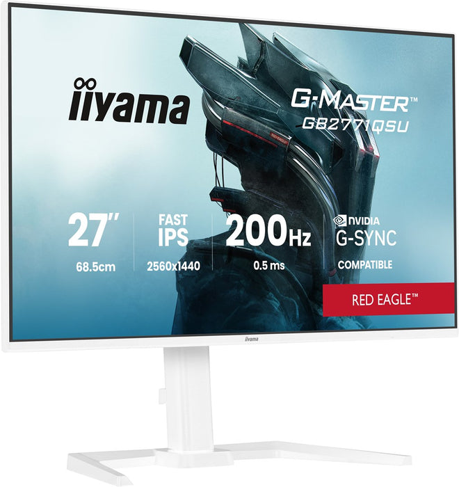 iiyama G-MASTER GB2771QSU-W1 computer monitor 68.6 cm (27") 2560 x 1440 pixels Wide Quad HD White