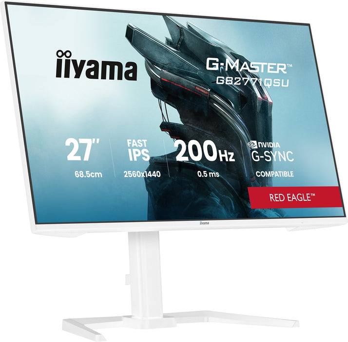 iiyama G-MASTER GB2771QSU-W1 computer monitor 68.6 cm (27") 2560 x 1440 pixels Wide Quad HD White
