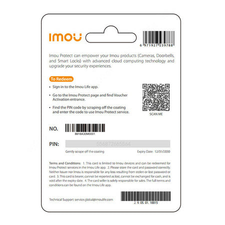 IMOU Protect Basic Gift Card (Annual Plan)