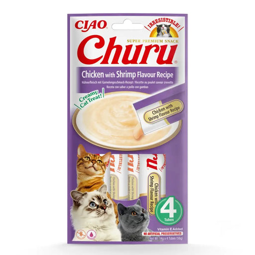 INABA Churu Chicken with prawns - cat treats - 4x14 g - DelicaciesDLK-PRZ<<<For