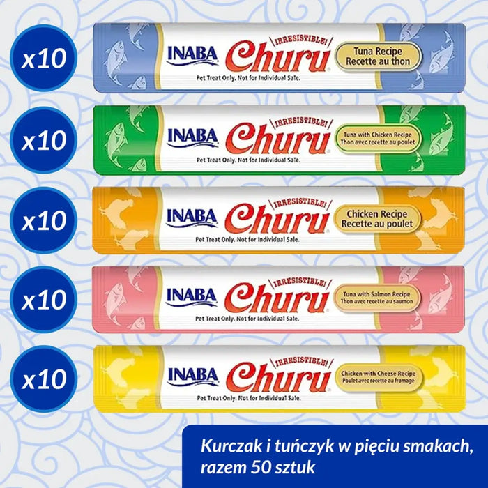 INABA Churu Varieties Chicken and tuna - cat treats - 50 x 14g - DelicaciesDLK-PRZ<<<For the catDLK<<<ActionPL