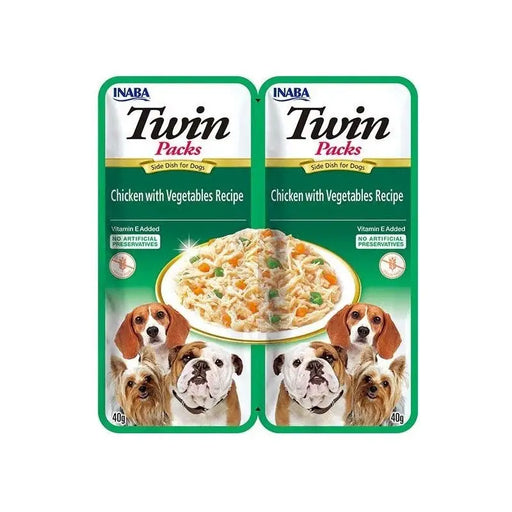 INABA Dog Twin Chicken with Vegetables in Broth – dog treat – 2x40g - DelicaciesDLP-PRZ<<<For