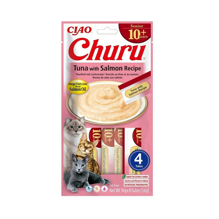 Snack for Cats Inaba Churu Senior Tuna with Salmon Recipe Fish