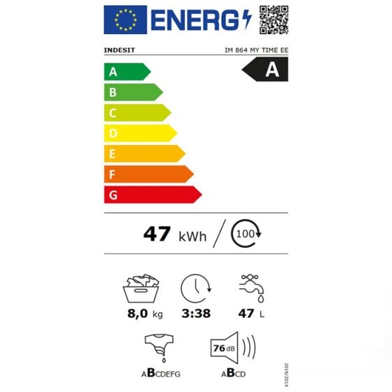 Washing machine INDESIT IM 864 MY TIME EE, 8 kg, 1400 rpm