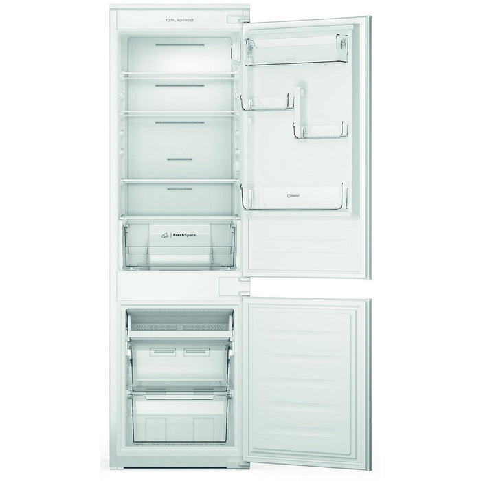 Built-in refrigerator with freezer Indesit INC18 T112, 250 l, E, No Frost, Yes