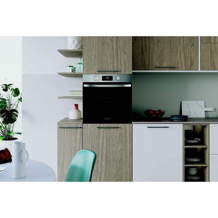 Built-in oven Indesit IO 255HU X, 71, Hydrolitic, Push buttons, A