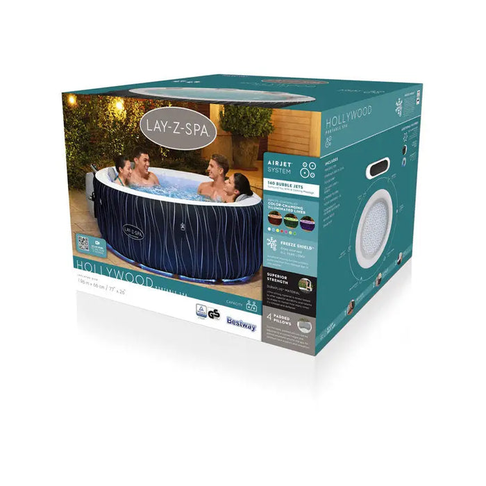 INFLATABLE JACUZZI F196X66CM BESTWAY HOLLYWOOD - Джакузита<<<Басейни плажни артикули и оборудване<<<Градина<<<Praktiker