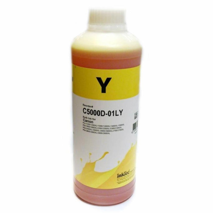 INKTEC ink bottle for Canon PGI-1200/1300/1400/1500/2500, MB2020/5020/5070/iB4020, Dye, 1L, Yellow