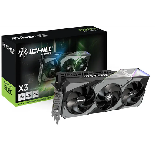 Inno3D GeForce RTX 5080 16GB GDDR7 iChill X3 - Видео карти<<<INNO3D компоненти за компютри<<<INNO3D<<<PolyComp&&&Видео