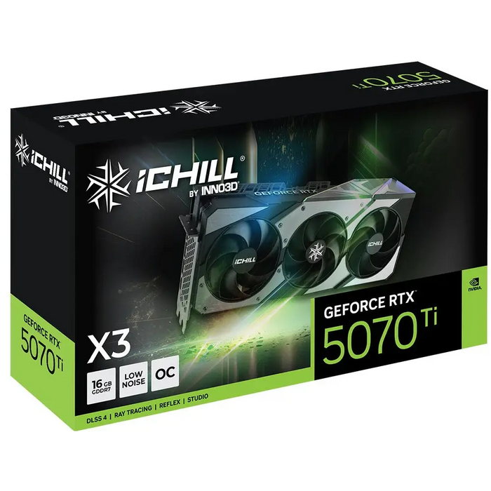 Inno3D iChill GeForce RTX 5070 Ti X3 NVIDIA 16 GB GDDR7 - Graphics card (NVIDIA Graphics PLUS)VGA-NVD<<<Graphics