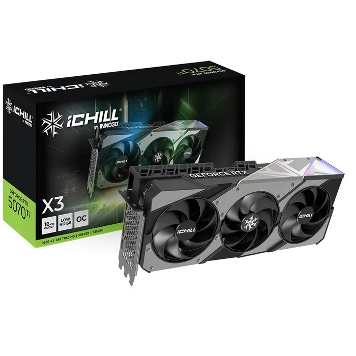 Inno3D iChill GeForce RTX 5070 Ti X3 NVIDIA 16 GB GDDR7 - Graphics card (NVIDIA Graphics PLUS)VGA-NVD<<<Graphics