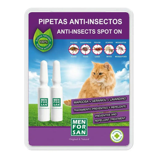 Insect repellant Menforsan herbal Cat Pipettes 2 Units - Домашни Животни<<<Дом Градина<<<BigBuy&&&Здраве и
