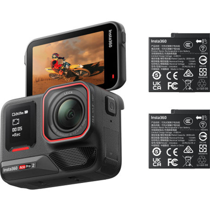 Action camera INSTA 360 ACE PRO 2 DUAL BATTERY BUNDLE WI-FI, GPS