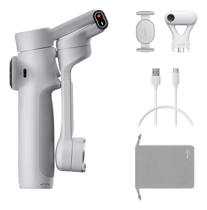 Insta360 Flow 2 AI Tracker Bundle Smartphone camera stabilizer Light grey
