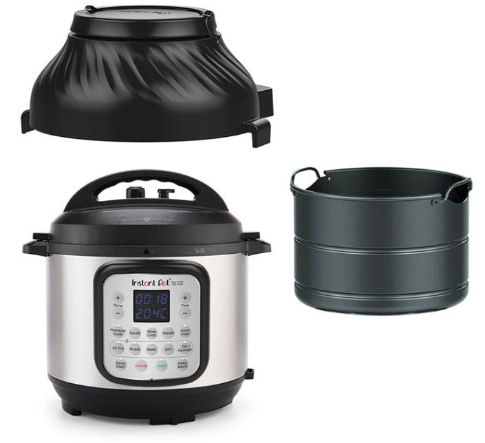 COMBINED MULTICOOKER INSTANT POT DUO CRISP + AIR FRYER 8L, HERMETIC, 2 LID TIMER, COMBINED