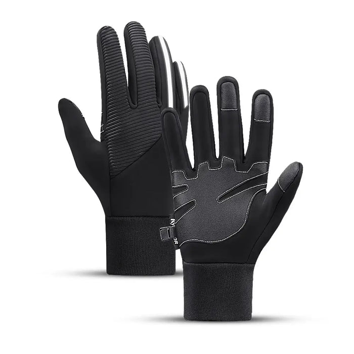 Insulated anti-slip sports phone gloves (size XL) - black - Cycling gloves<<<HurtelXML