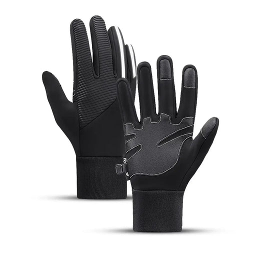 Insulated non-slip sports phone gloves (size L) - black - Cycling gloves<<<HurtelXML