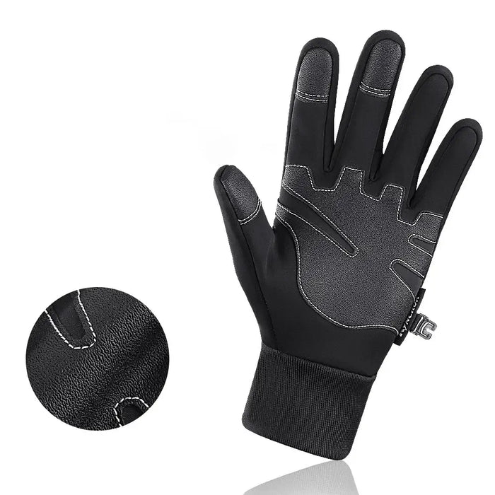 Insulated non-slip sports phone gloves (size L) - black - Cycling gloves<<<HurtelXML