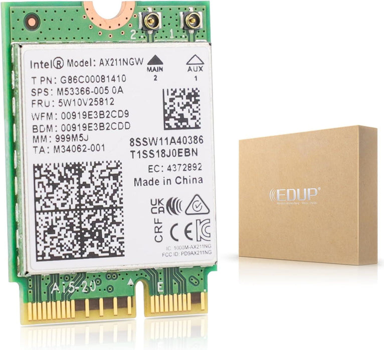 Intel Wi-Fi 6E AX211 Gig+2230 2x2 AX R2 6GHz+ AX211.NGWG Network Card