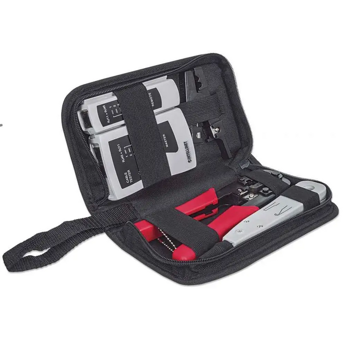 Intellinet 4-Piece Network Tool Kit 4 Tool Network Kit Composed of LAN Tester LSA punch down tool Crimping Tool and Cut