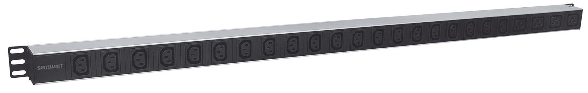 Intellinet Vertical Rackmount 24-Output Power Distribution Unit (PDU), 20 x C13 & 4 x Output C19, Removable Power Cable, Rear C20 Input