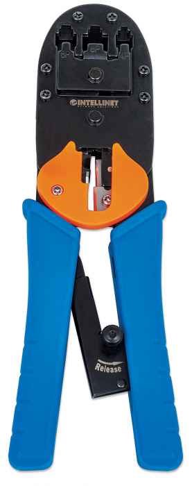 Intellinet Universal Modular Plug Crimping Tool, For RJ45, RJ12 and RJ11 modular plugs