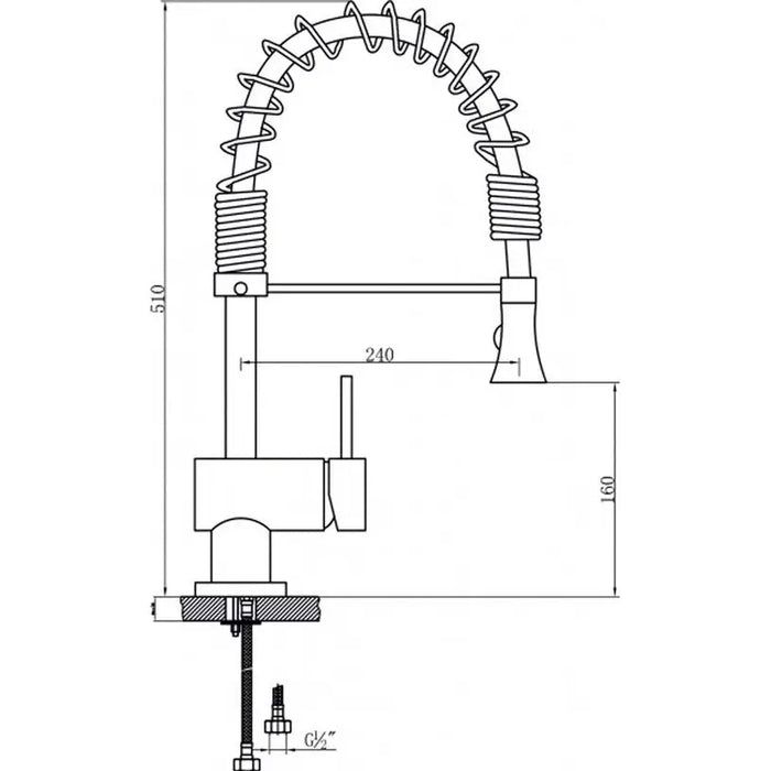 INTER CERAMIC ESCADA KITCHEN FAUCET WITH PULL-OUT SHOWER - Смесители за кухня<<<Кухня<<<Praktiker&&&Смесители за