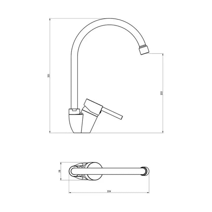 INTER CERAMIC KRISTI KITCHEN MIXER - Смесители за кухня<<<Кухня<<<Praktiker