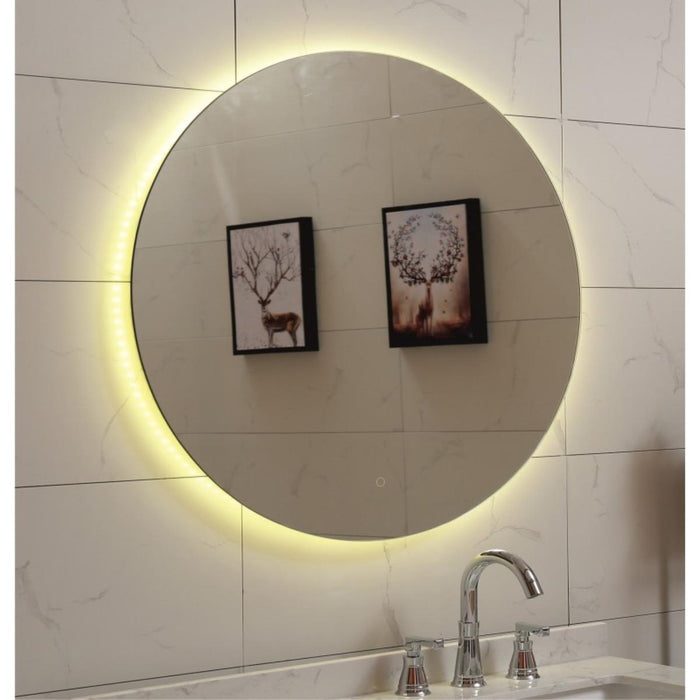 BATHROOM MIRROR WITH BUILT-IN LED 80 CM