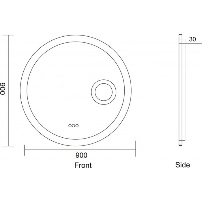 MIRROR LED HERA 1813