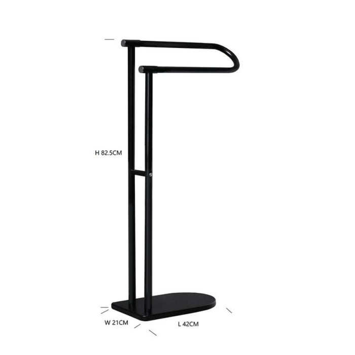 TOWEL HOLDER ELINOR DOUBLE BLACK