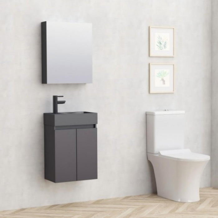COMPACT BATHROOM BASE CABINET 42CM BLACK