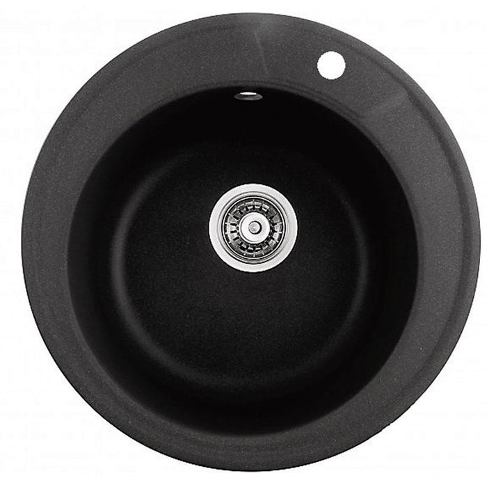 GRANITE KITCHEN SINK INTER CERAMIC ICK 8301 Ф49Х19.5 CM. BLACK
