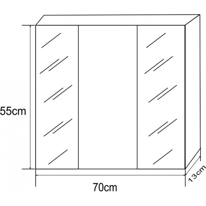 BATHROOM CABINET WITH MIRROR INTER CERAMIC ELMIRA
