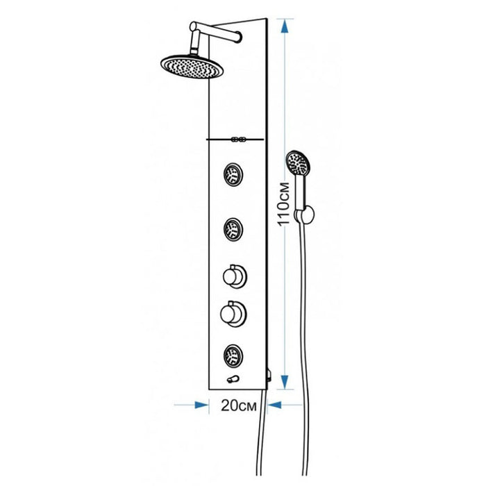 SHOWER PANEL INTER CERAMIC EMONA