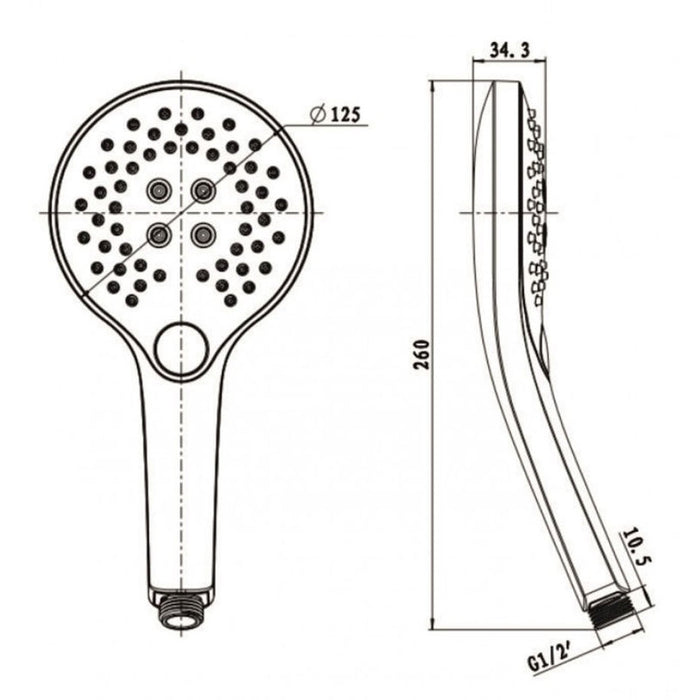 SHOWER HANDSET INTER CERAMIC