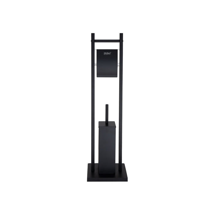 TOILET RACK. PAPER AND BRUSH BLACK MAT INTER CERAMIC