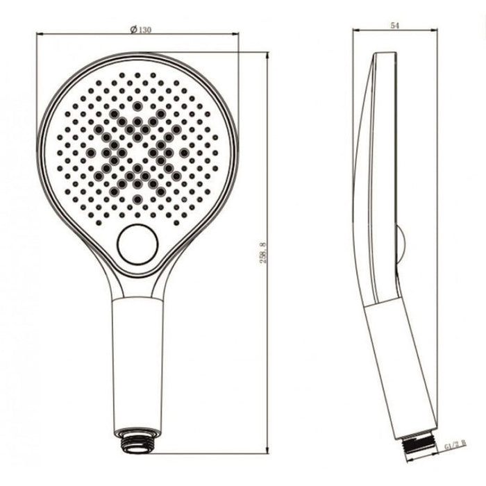 SHOWER HEAD INTER CERAMIC 7324W