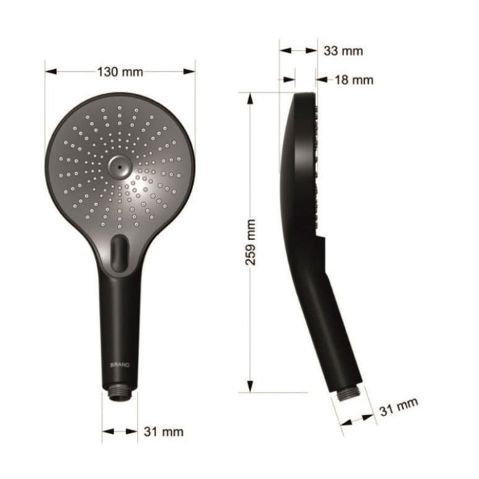 SHOWER HANDSET INTER CERAMIC