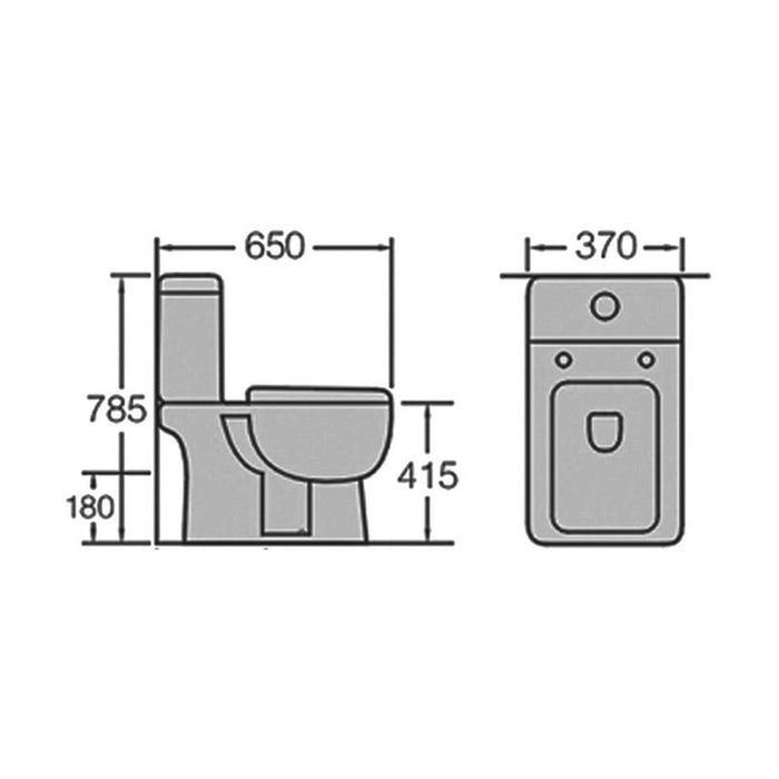 INTER CERAMIC 8036 P RIMLESS MONOBLOCK