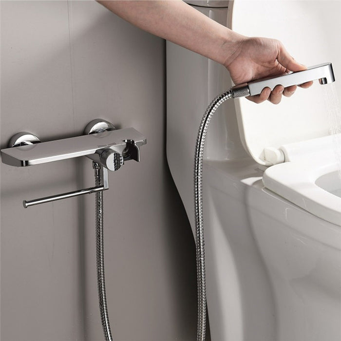 HYGIENIC SHOWER SET WITH TOILET PAPER HOLDER INTER CERAMIC SIENA