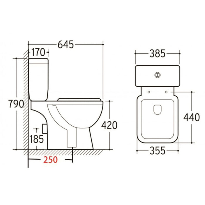 MONOBLOCK INTER CERAMIC 8036 S PP RIMLESS INTER CERAMIC 8036 S PP RIMLESS