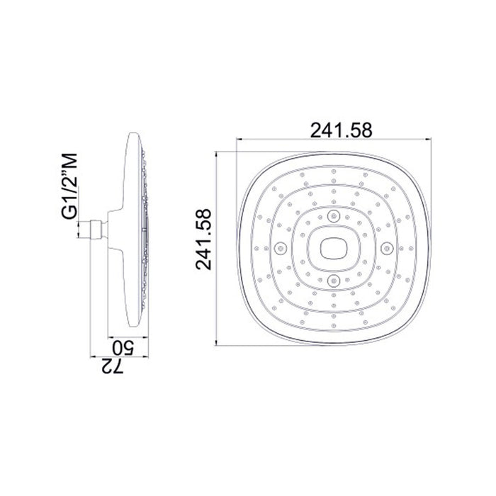 SHOWER PIT FOR STATIONARY SHOWER INTER CERAMIC 2312