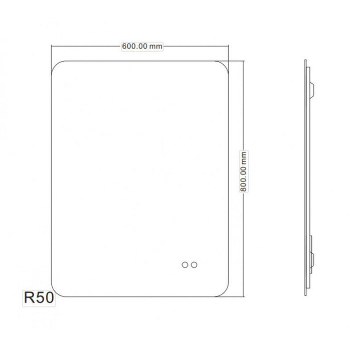 LED BATHROOM MIRROR FICO INTER CERAMIC 1945-60