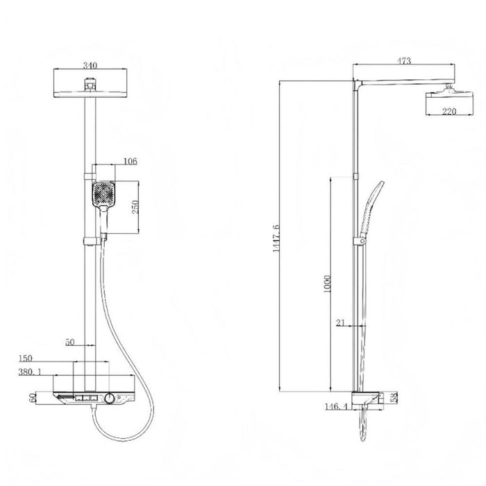 SHOWER SYSTEM INTER CERAMIC LUCIO